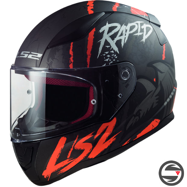 FF353 RAPID RAVEN MATT BLACK RED WHITE
