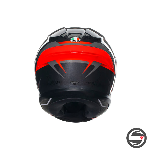 K6 S AGV E2206 MPLK 014 SLASHCUT BLACK/GREY/RED ECE 22.06