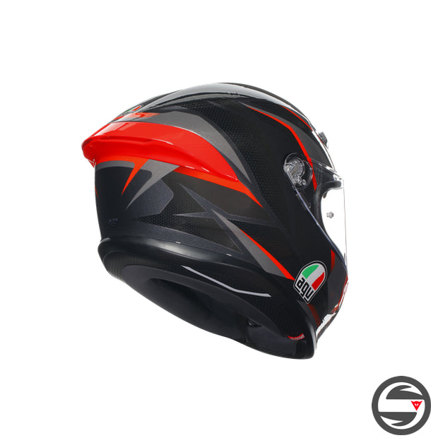 K6 S AGV E2206 MPLK 014 SLASHCUT BLACK/GREY/RED ECE 22.06
