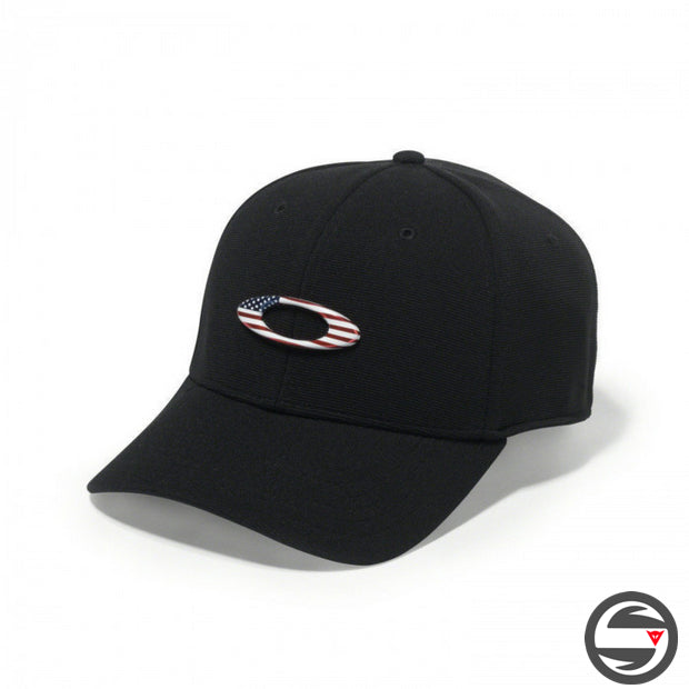 OAKLEY TINCAN CAP BLACK USA AMERICAN FLAG