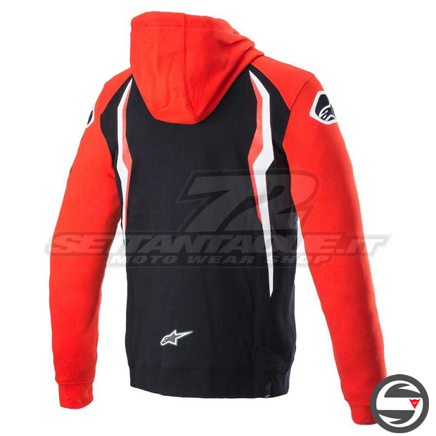 FELPA HONDA ZIP HOODIE RED BLACK