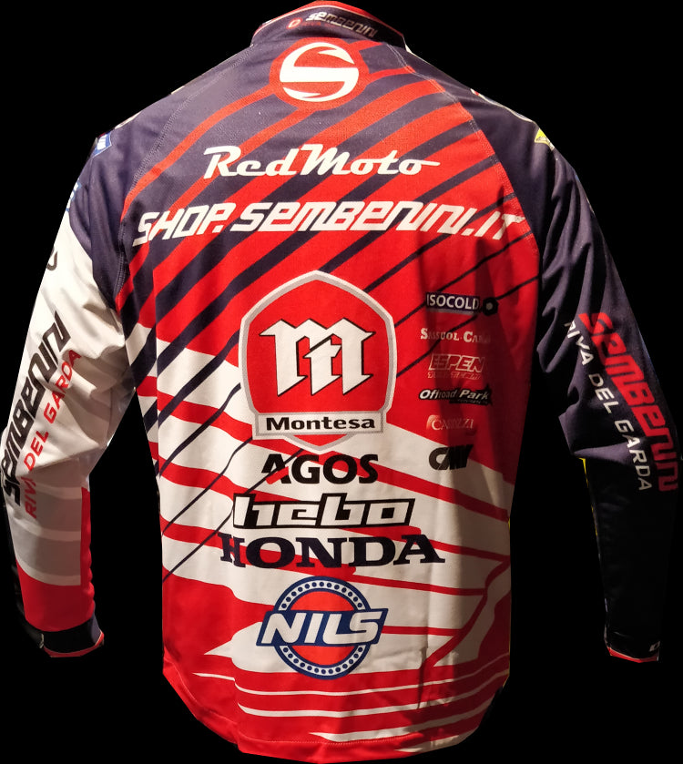 CHAQUETA ELASTICA TEAM MONTESA SEMBENINI 2018 BLUE RED