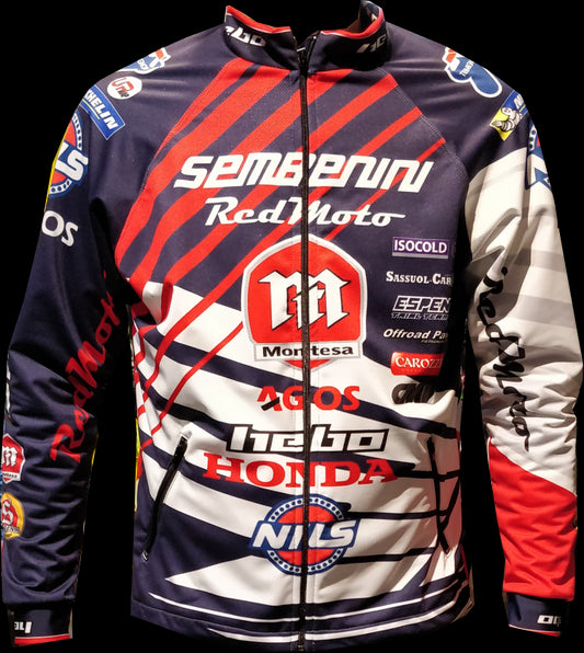 CHAQUETA ELASTICA TEAM MONTESA SEMBENINI 2018 BLUE RED