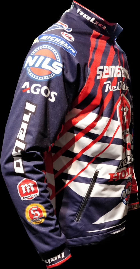 CHAQUETA ELASTICA TEAM MONTESA SEMBENINI 2018 BLUE RED