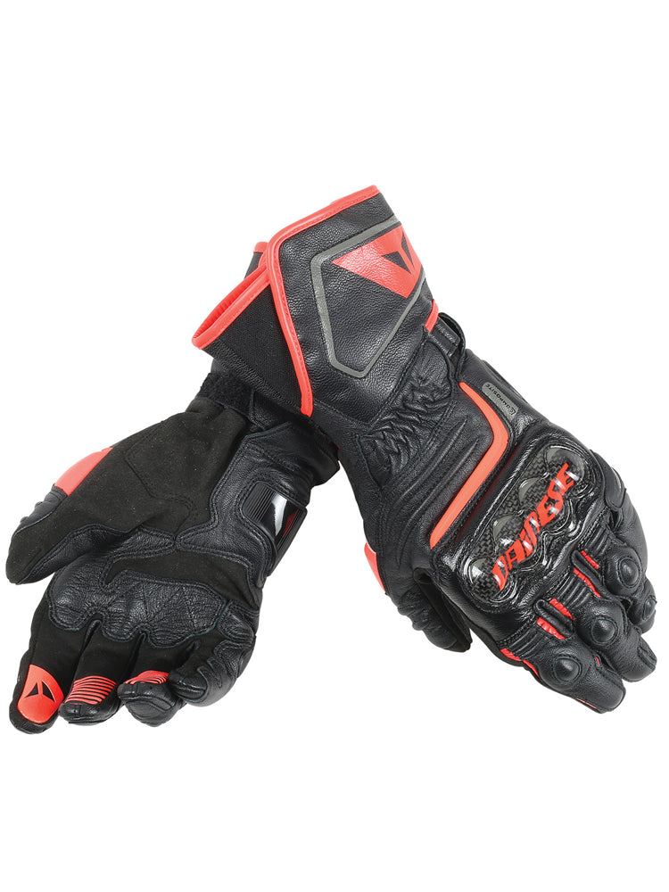 CARBON D1 LONG GLOVES P75 BLACK FLUO-RED