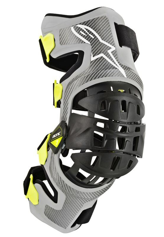 BIONIC-7 KNEE BRACE SET 195 SILVER YELLOW FLUO