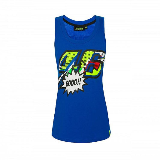 VRWTT352316 TANK TOP WOMAN BLUE TURQUOISE POP ART
