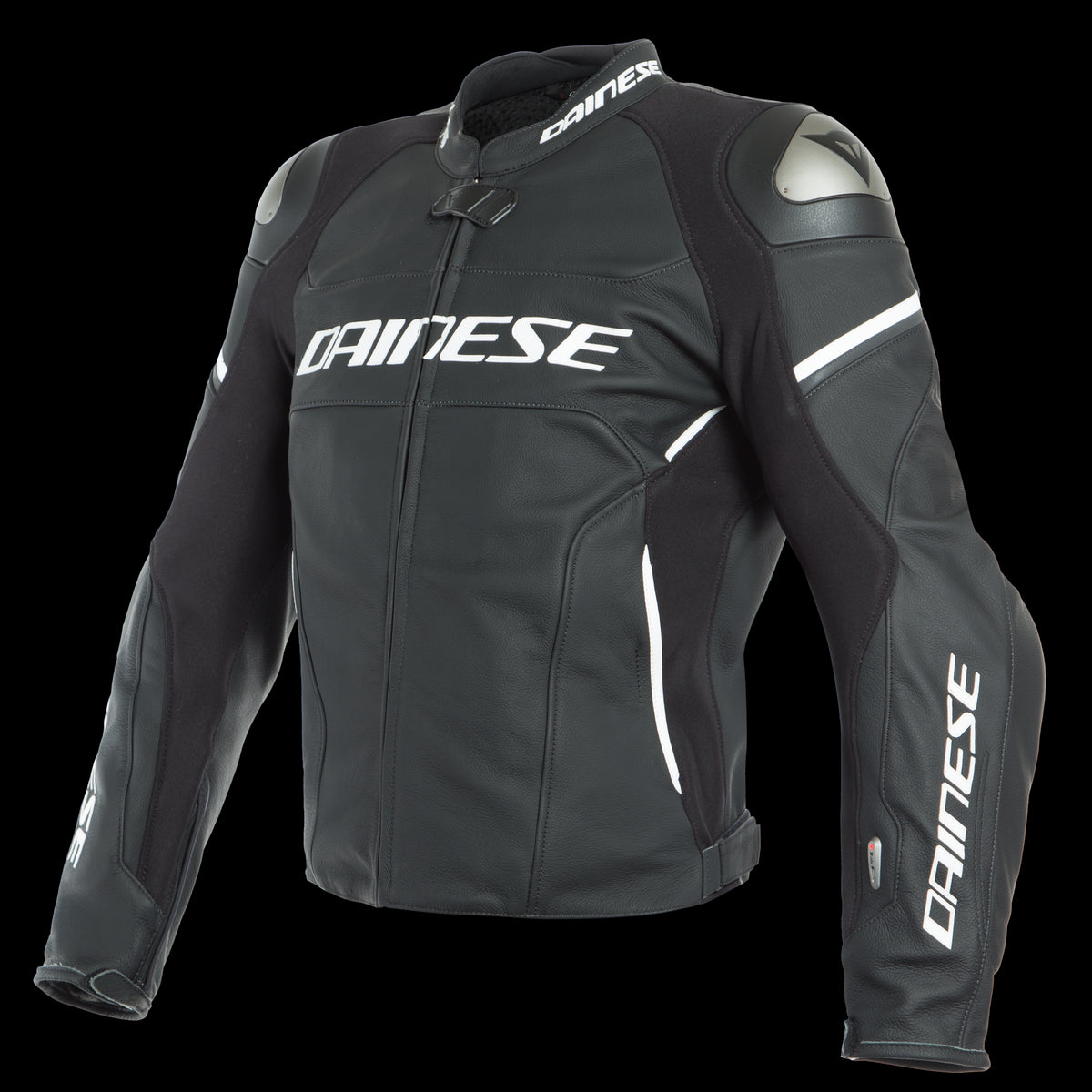 RACING 3 D-AIR LEATHER JACKET 22A BLACK MATT WHITE