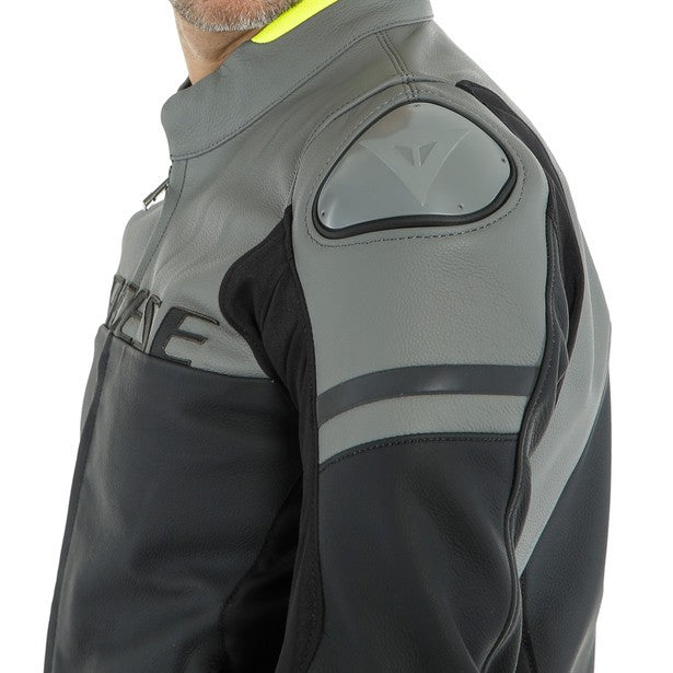 AGILE LEATHER JACKET 97C BLACKBLACK CHARCOAL-GRAY