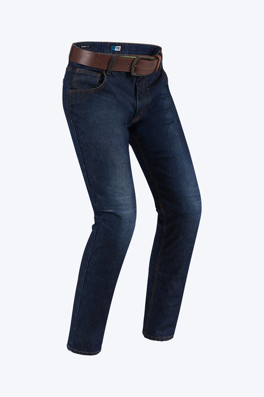 DEUB3420 JEANS DEUX MAN AAA BLUE CINT. PELLE LUNG.34