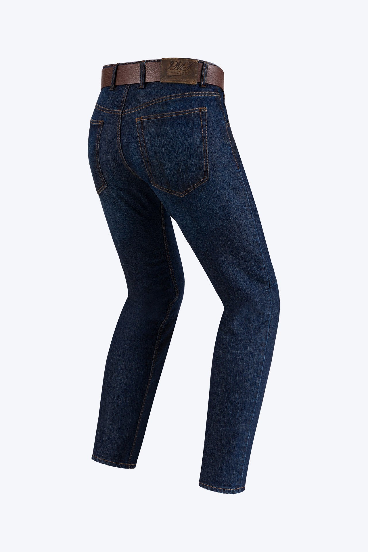 DEUB3420 JEANS DEUX MAN AAA BLUE CINT. PELLE LUNG.34