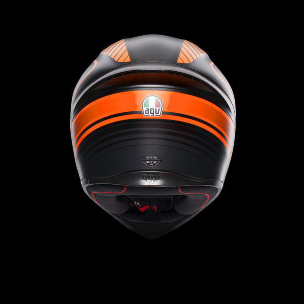 K1 AGV MULTI 002 WARMUP MATT BLACK ORANGE