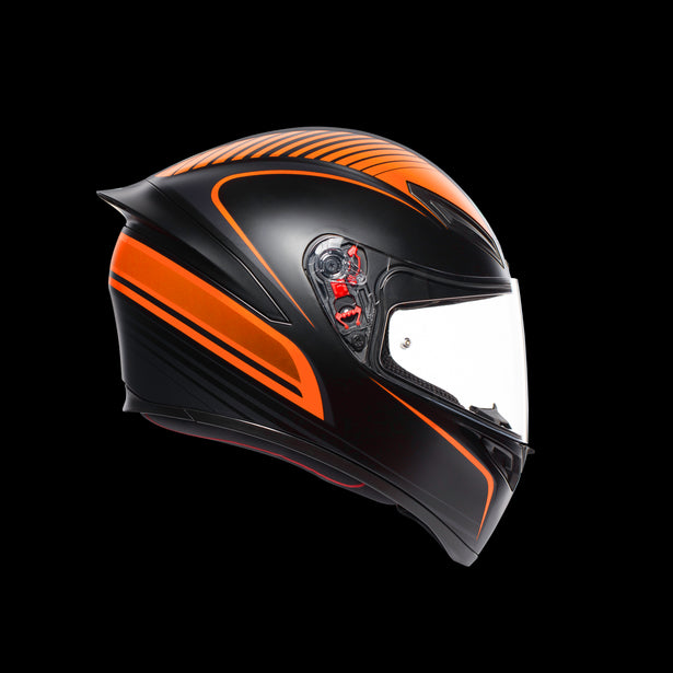 K1 AGV MULTI 002 WARMUP MATT BLACK ORANGE