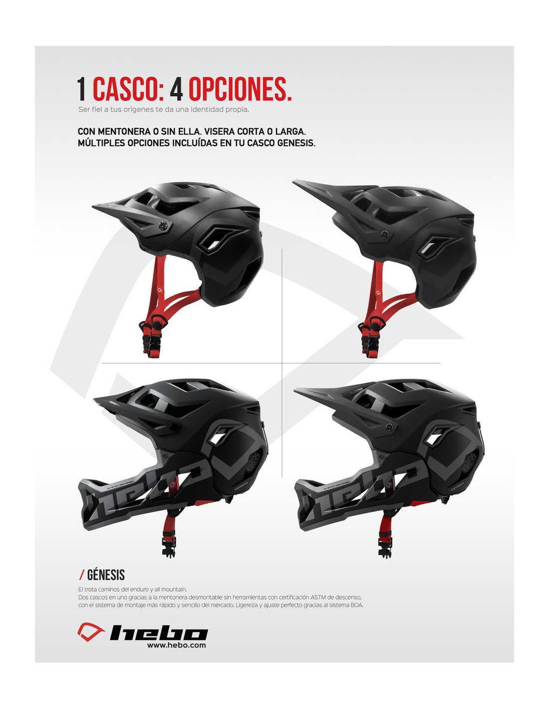 HB0301N HEBO BIKE HELMET GENESIS BLACK
