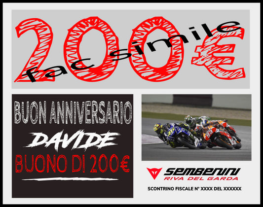 BUONO REGALO ONLINE 200 EURO