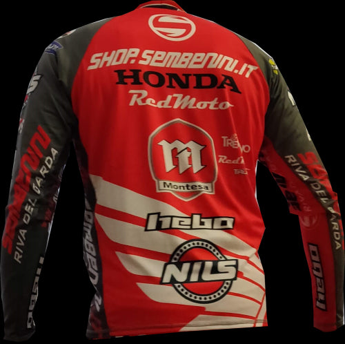 MAGLIA HEBO RACE TEAM MONTESA SEMBENINI 2020 GREY RED TRIAL