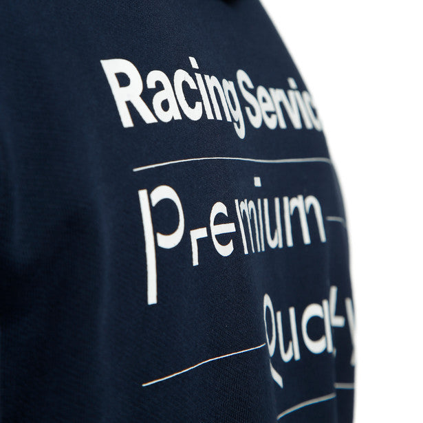 FELPA DAINESE PADDOCK HOODIE 09D BLACK-IRIS WHITE