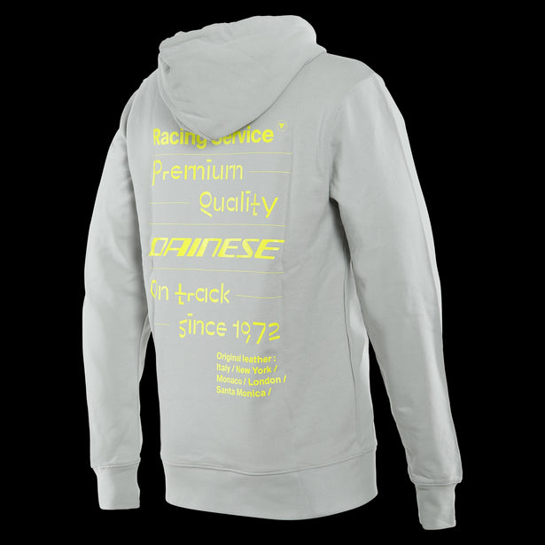 FELPA DAINESE PADDOCK HOODIE 98E GRAY YELLOW