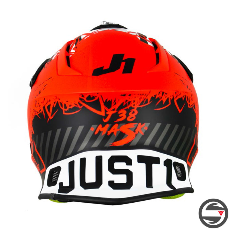 JUST1 HELMET J38 MASK FLUO ORANGE TITANIUM BLACK MATT