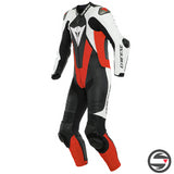 LAGUNA SECA 5 1PC PERF. LEATHER SUIT N32 BLACK WHITE FLUO-RED