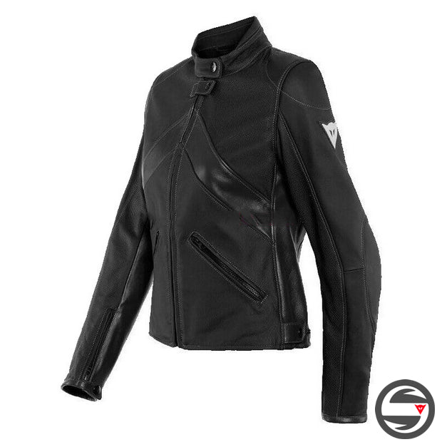 SANTA MONICA LADY LEATHER JACKET 001 BLACK BLACK