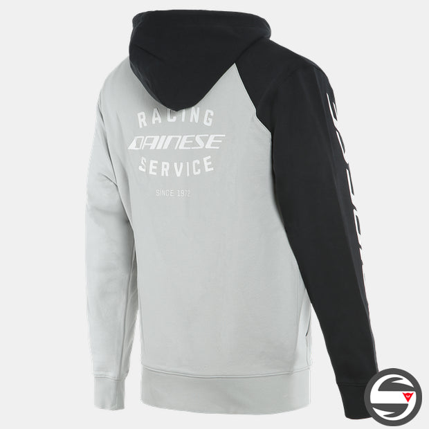 DAINESE RACING SERVICE FULL-ZIP HOODIE 51C GLACIER GRAY BLACK