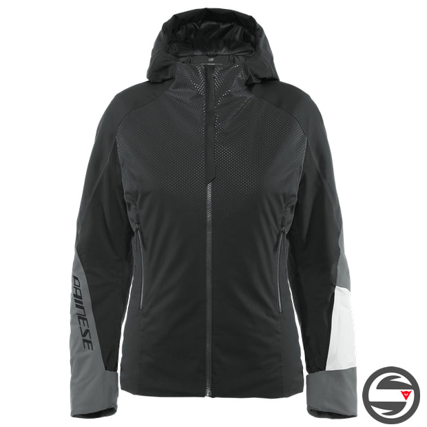 HP CRUST WMN JACKET 82F BLACK TAPS CHARCOAL GRAY STAR WHITE