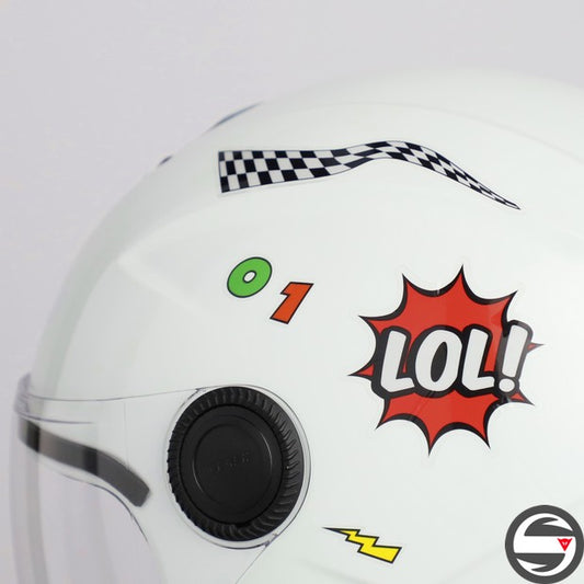 CASCO JET BREZZA KID 030 BIANCO