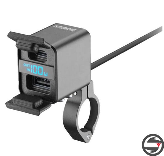 ACCHANDLEBAR100W MANTENITORE E CARICATORE DA MOTO 100W