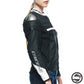 RAPIDA LADY PERF. LEATHER JACKET 22A BLACK MATT WHITE