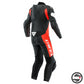 TOSA 1 PCS PERF. LEATHER SUIT W12 BLACK FLUO-RED