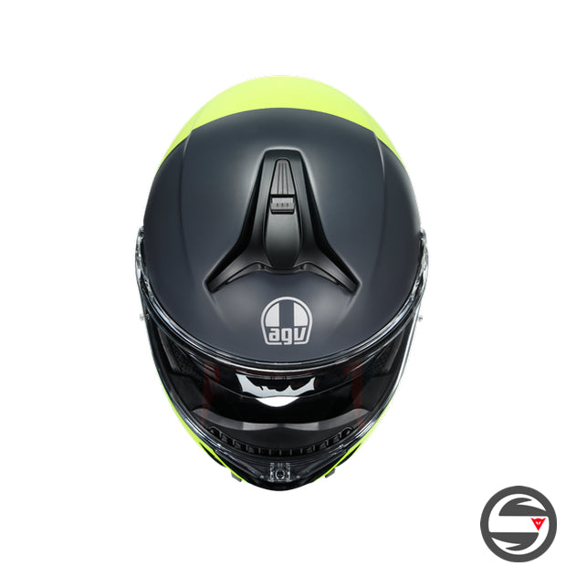 TOURMODULAR AGV E2206 MULTI MPLK 001 BALANCE MATT BLACK YELLOW FLUO