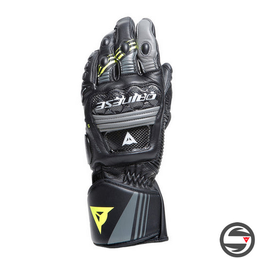 PELLE DRUID 4 GLOVES 20A BLACK CHARCOAL GRAY FLUO YELLOW