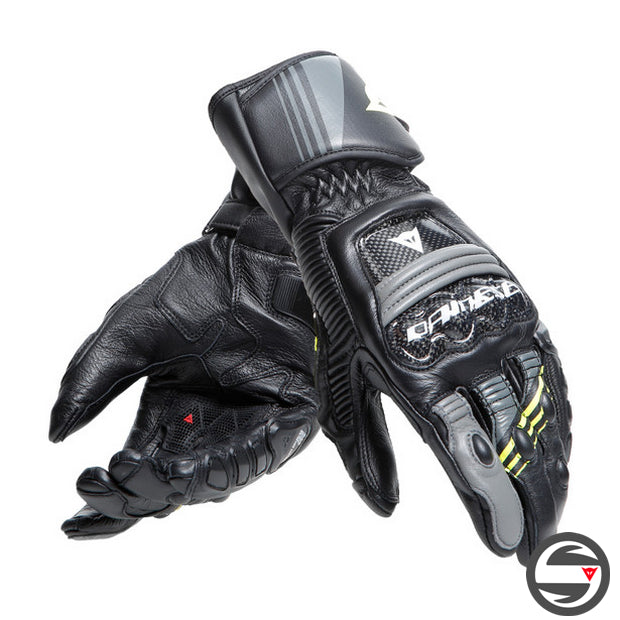 PELLE DRUID 4 GLOVES 20A BLACK CHARCOAL GRAY FLUO YELLOW