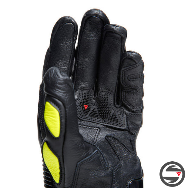 PELLE DRUID 4 GLOVES 20A BLACK CHARCOAL GRAY FLUO YELLOW