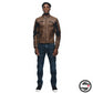 RAZON 2 LEATHER JACKET 58G TOBACCO BROWN