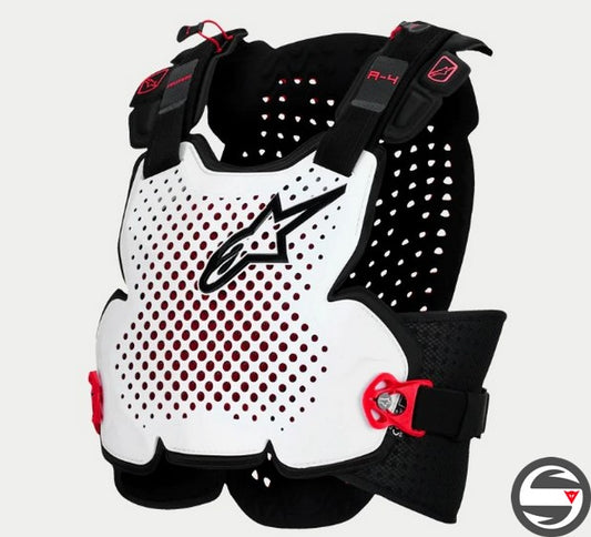 A-4 PLASMA CHEST PROTECTOR BLK RED WHT 132