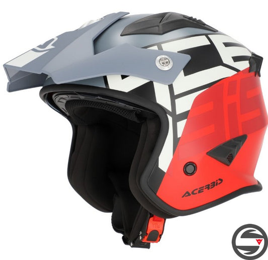 CASCO JET ARIA GRAPHIC 295 GRIGIO ROSSO