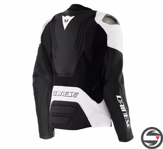 RACING 5 LEATHER JACKET WMN 622 BLACK WHITE