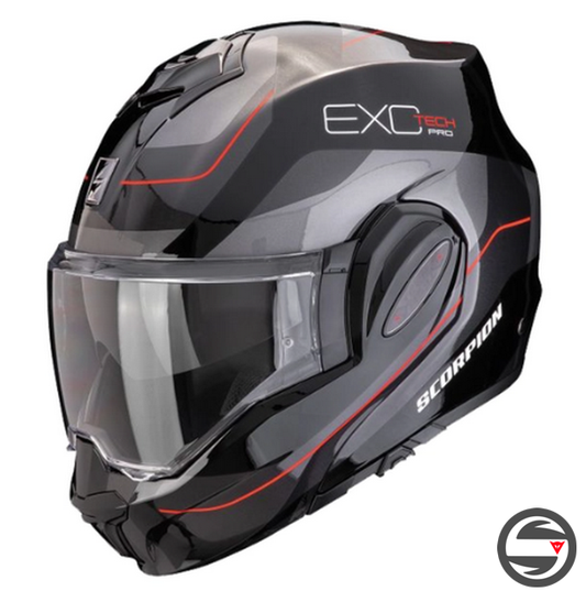 EXO-TECH EVO PRO COMMUTA NERO ARGENTO ROSSO SCORPION