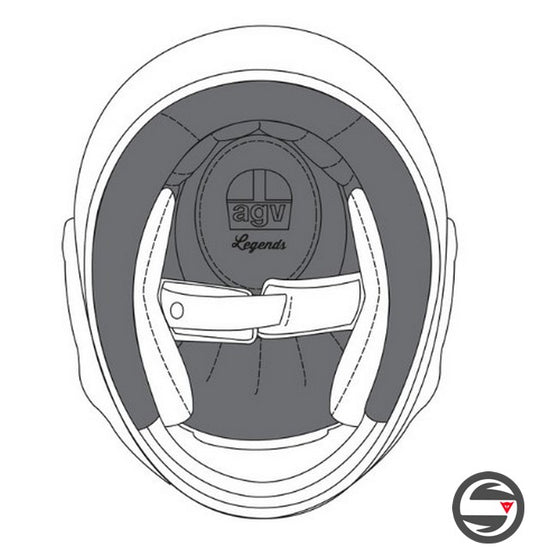 AGV CROWN PAD X3000 (ML) 001 PREMIUM BLACK