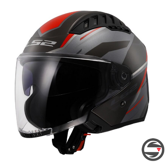 OF600 COPTER 2 DISTON GREY RED LS2