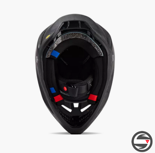 FX V3 RS CARBON SOLID BLACK HELMET FOX