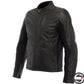 ISTRICE QDF PERF. LEATHER JACKET 005 DARK BROWN
