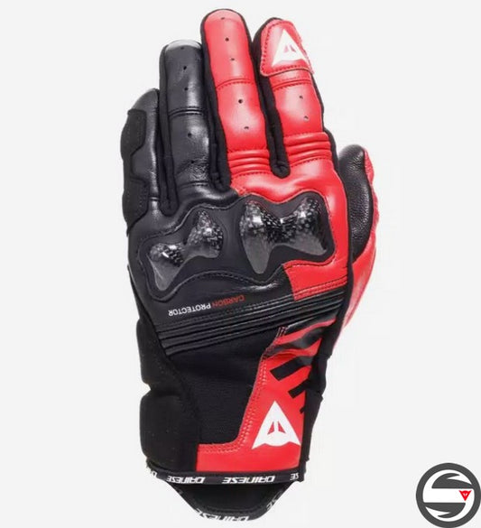 REACTO CARBON SHORT GLOVES B78 BLACK RED LAVA