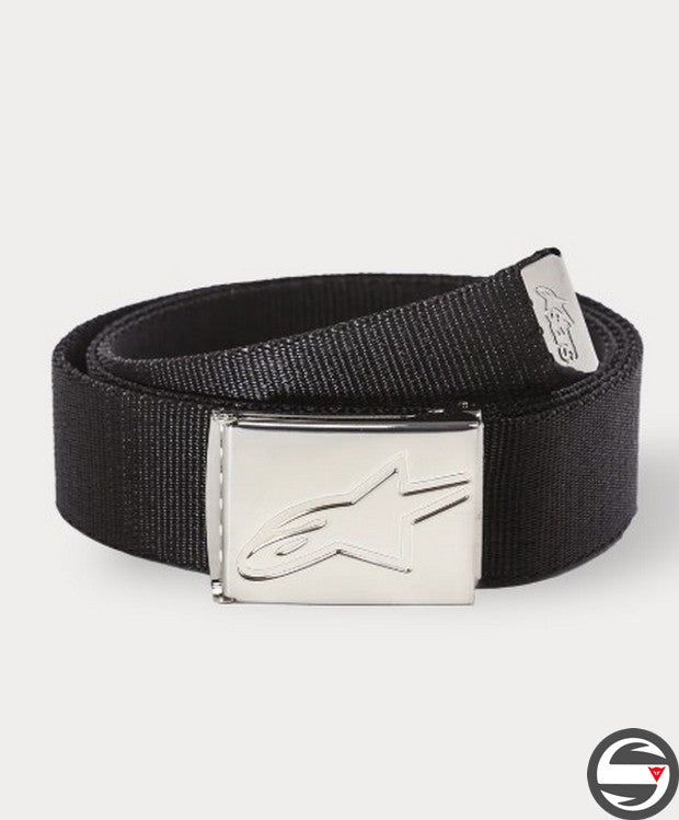 AGELESS WEB BELT BLACK CHROME