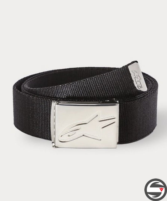 AGELESS WEB BELT BLACK CHROME