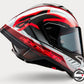 SUPERTECH R10 1352 SOLID BLACK RED CARBON B R WG ECE DOT FIM