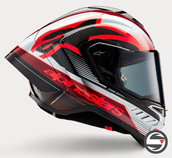 SUPERTECH R10 1352 SOLID BLACK RED CARBON B R WG ECE DOT FIM