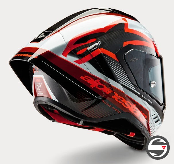 SUPERTECH R10 1352 SOLID BLACK RED CARBON B R WG ECE DOT FIM